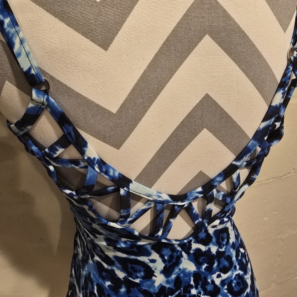 Magicsuit Blue Tide Tummy Control One Piece Open Back Swimsuit Size 10. - Picture 5 of 14